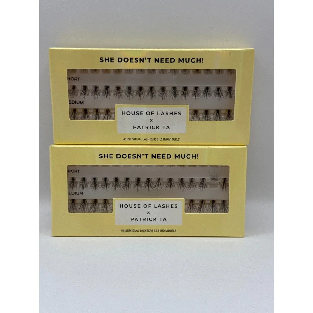House of Lashes x Patrick Ta She Doesnt Need Much Individual Lashes 2 Pack Black